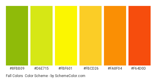 Fall Colors Color Scheme » Green » SchemeColor.com
